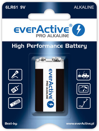 Bateria 6LR61 9V EVERACTIVE EV6LR61-PRO